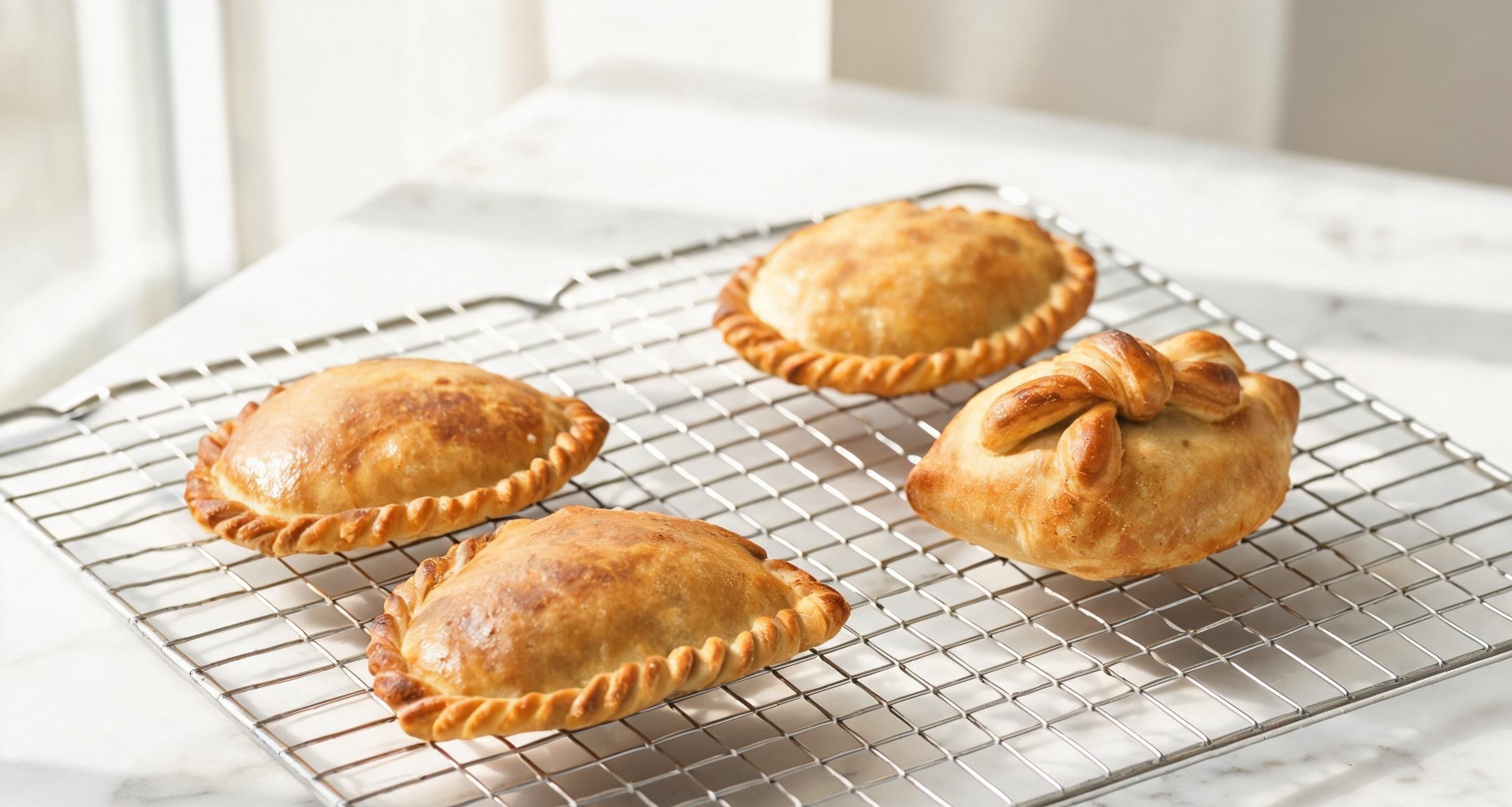 Fried empanadas served on a paper-lined plate in Palermo