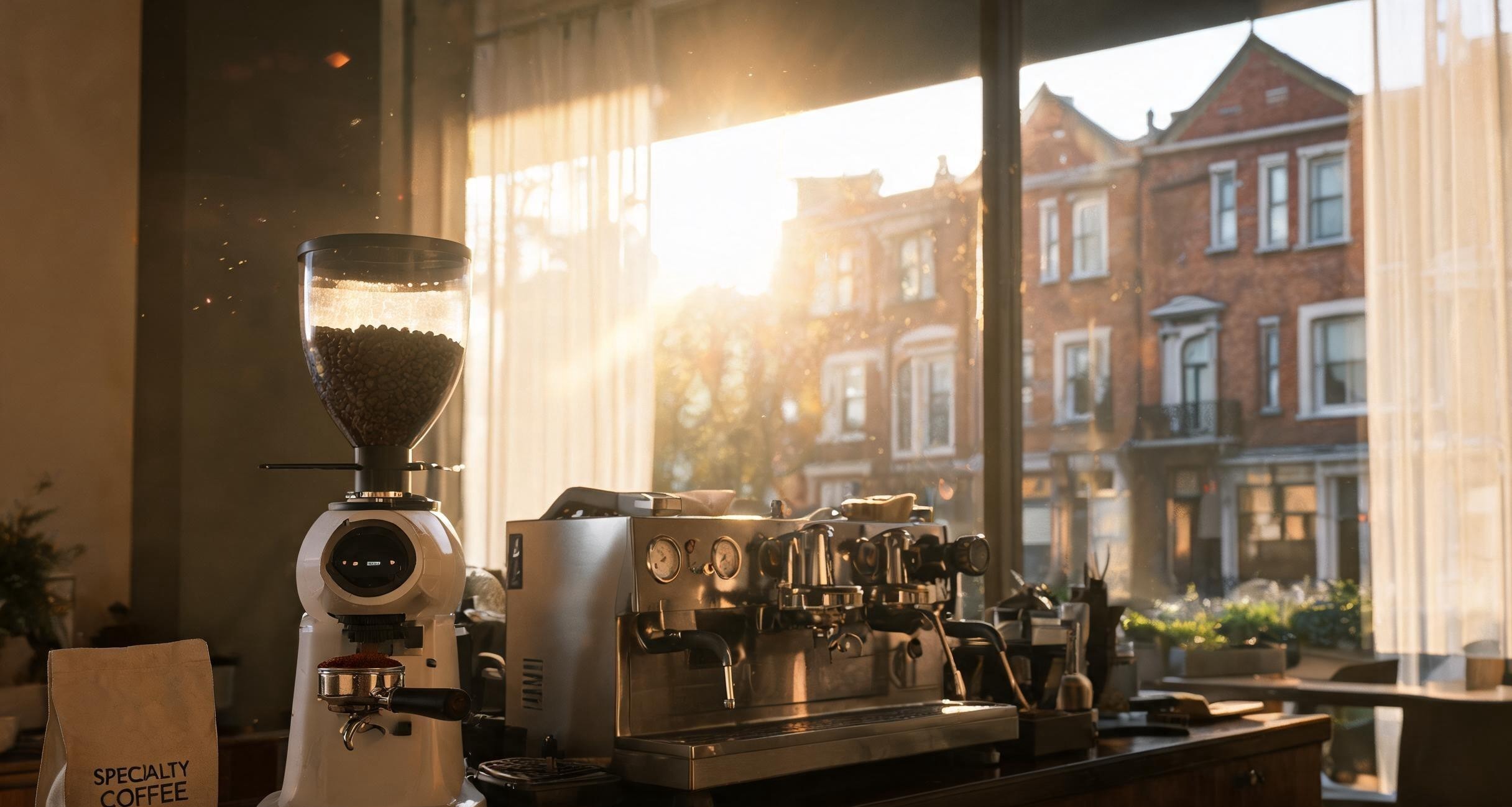 A pour-over coffee being served at a wooden table in a Melbourne cafe