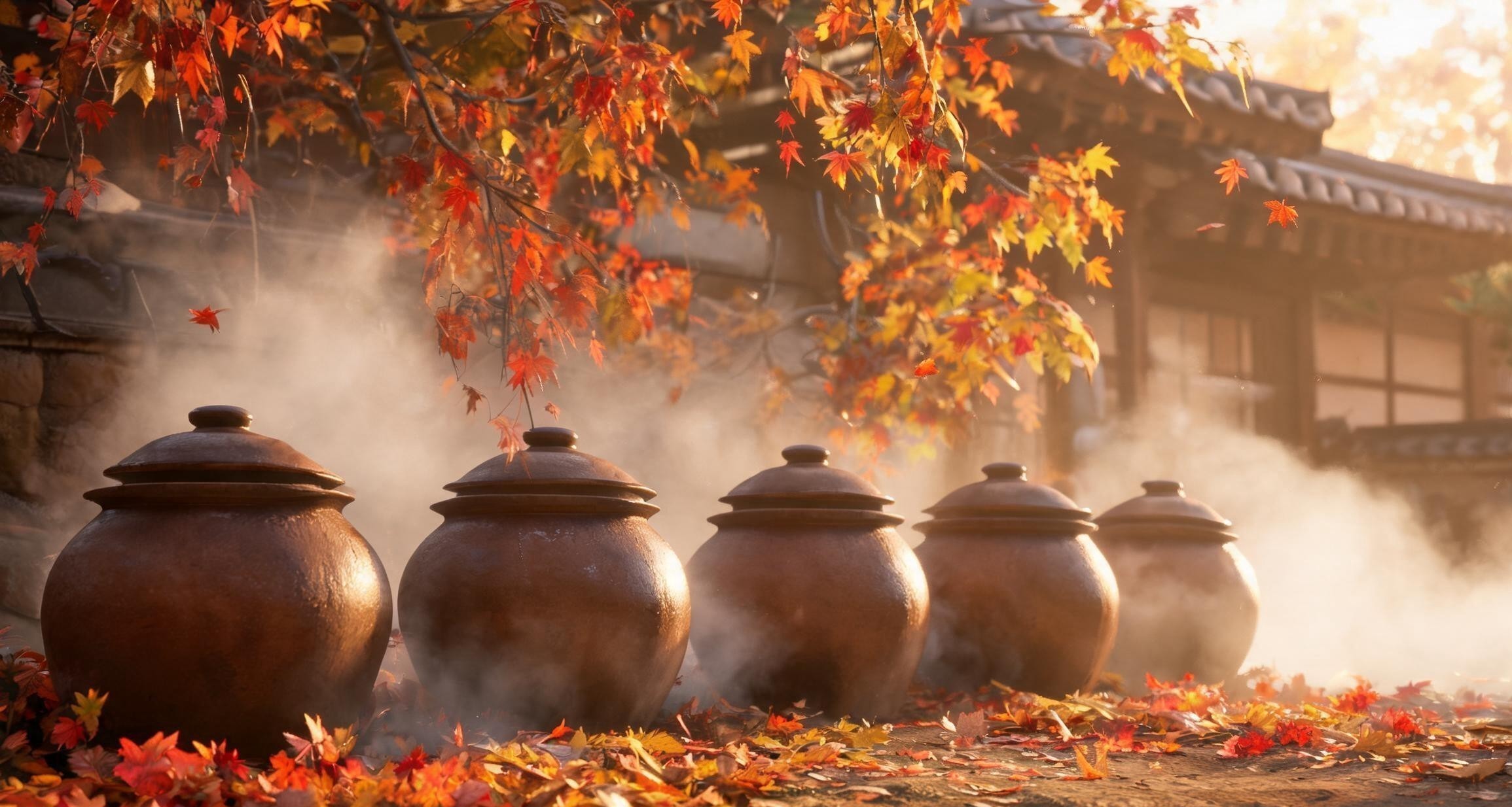 Traditional onggi fermentation pots