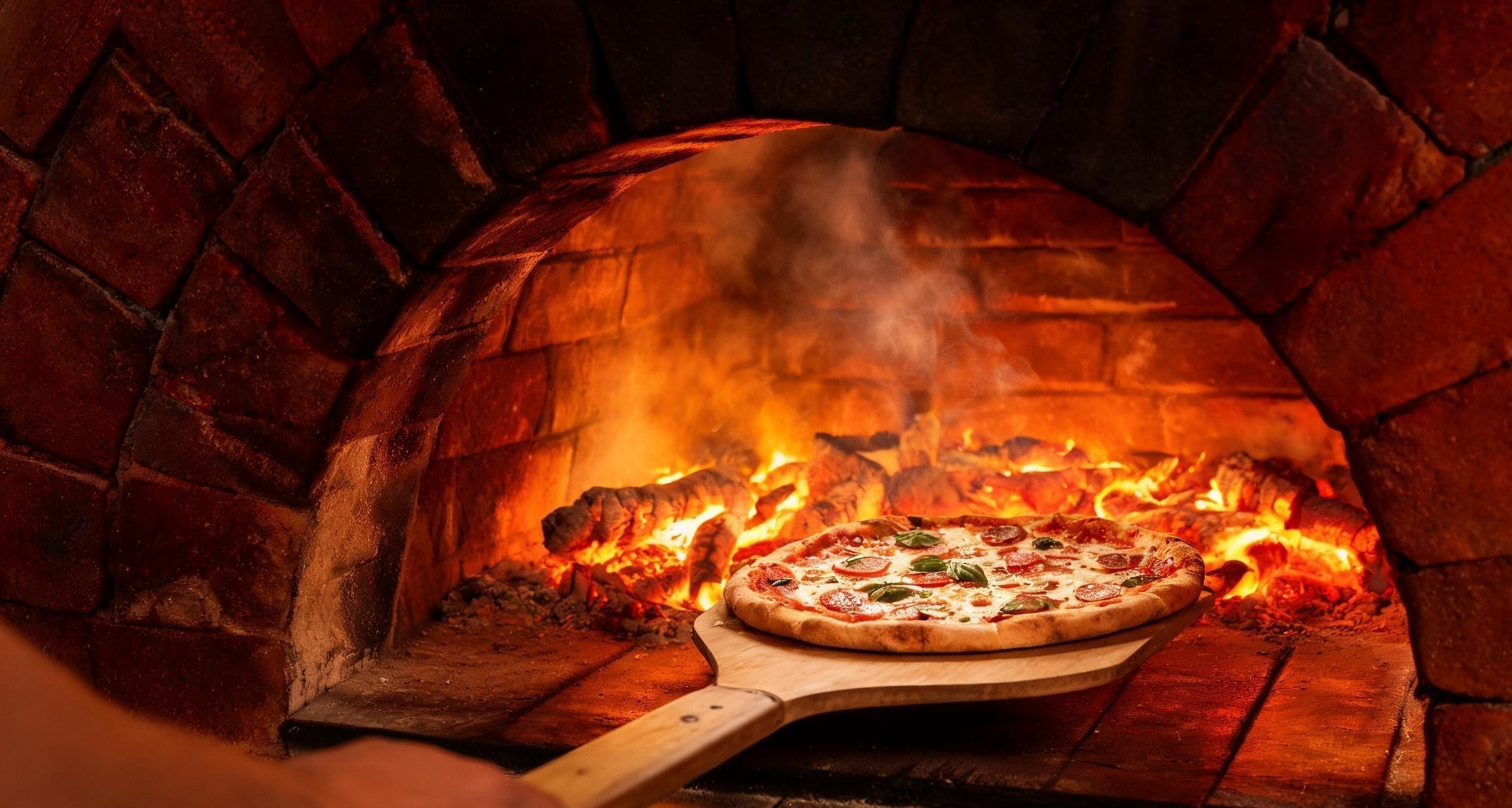 A steel baking plate glowing hot inside a home oven
