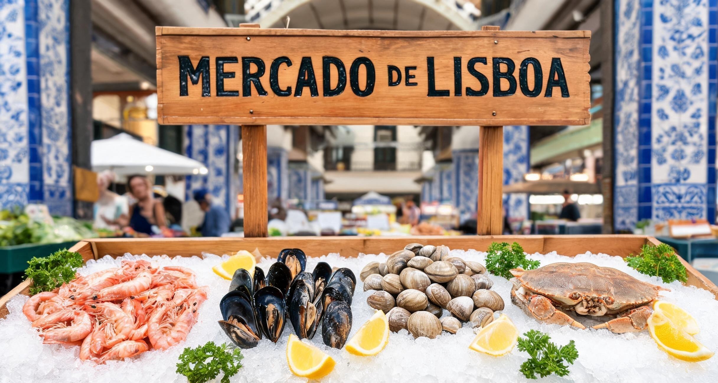 A clay pot of arroz de marisco with prawns and mussels in a Lisbon restaurant